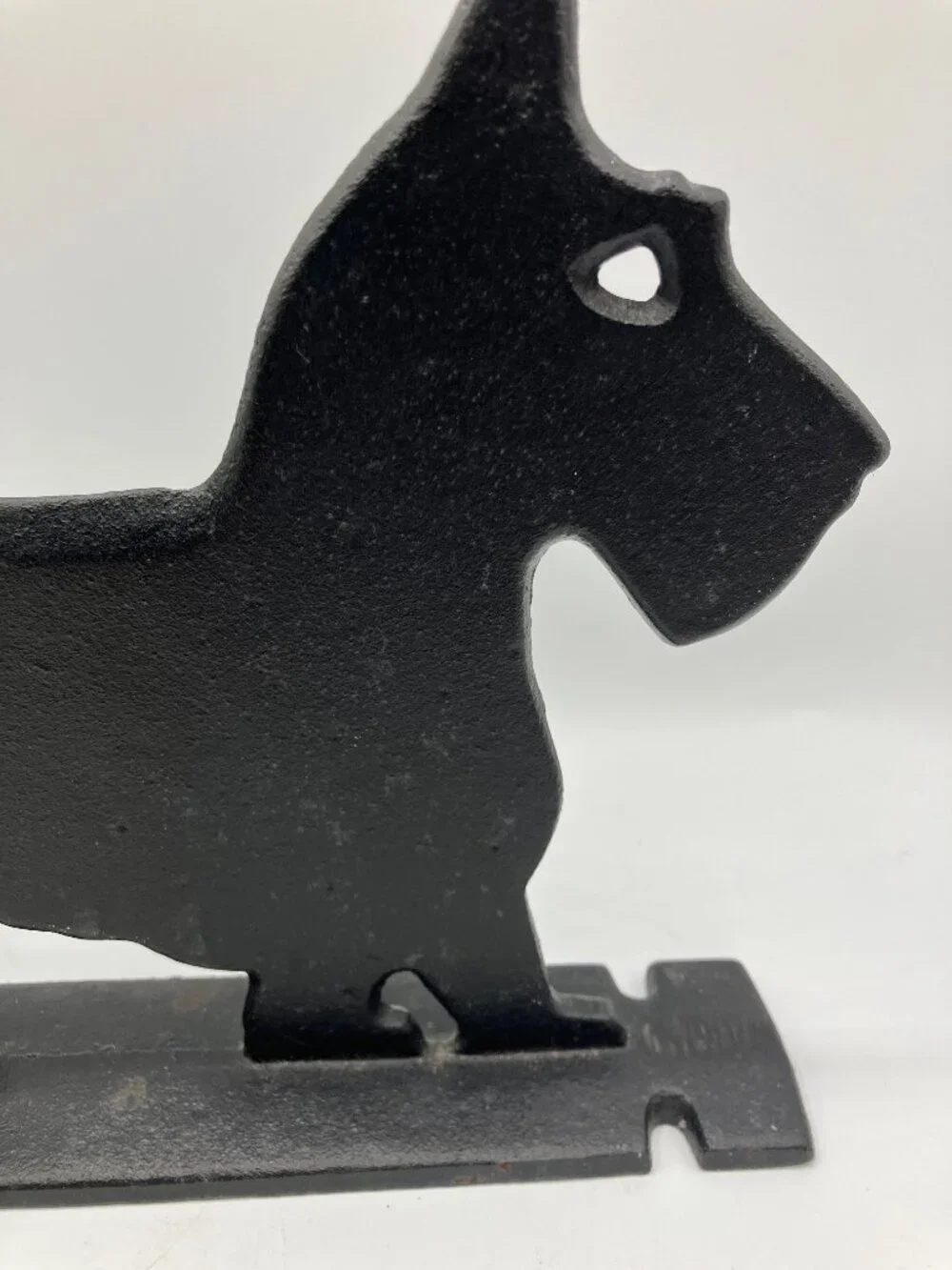Scottie Dog Boot Scraper Cast Iron Marked and Numbered Black Scottish‎ Terrier